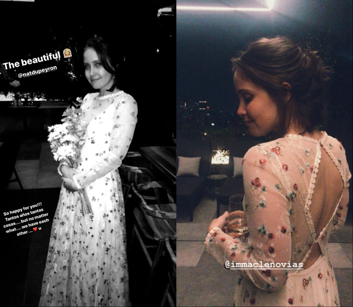 Natasha Dupeyrón mostró cómo fue su vestido de novia