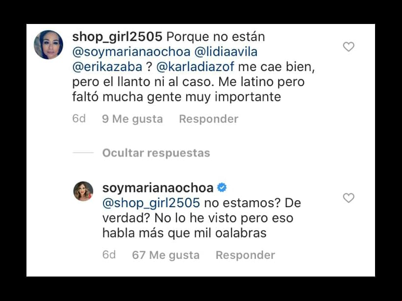Mariana Ochoa reacciona a su ausencia en el documental del 90s Pop Tour.