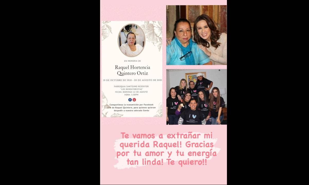 Jacky Bracamontes está de luto y conmueve con sus palabras de adiós