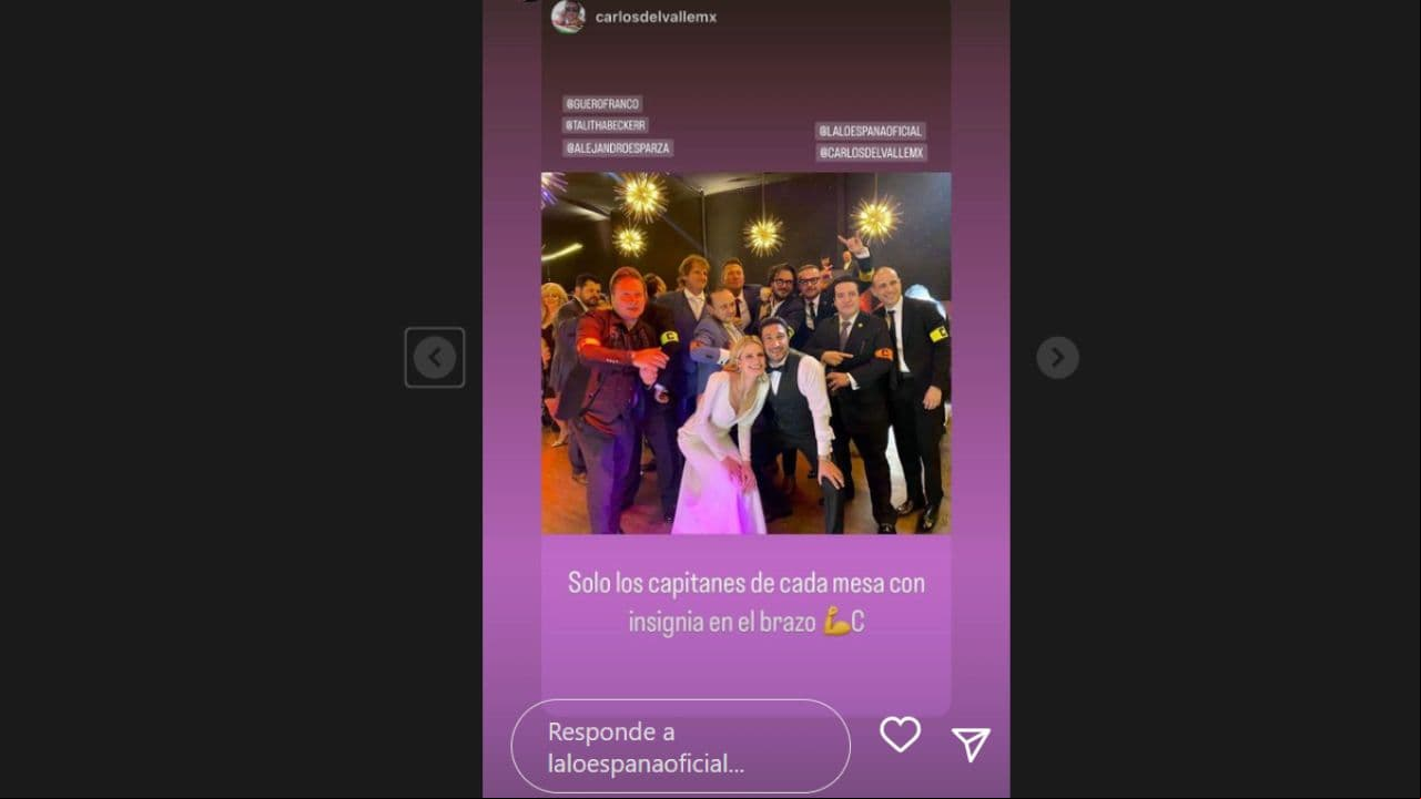 Aspectos de la boda de Talitha Becker retomada por Lalo España