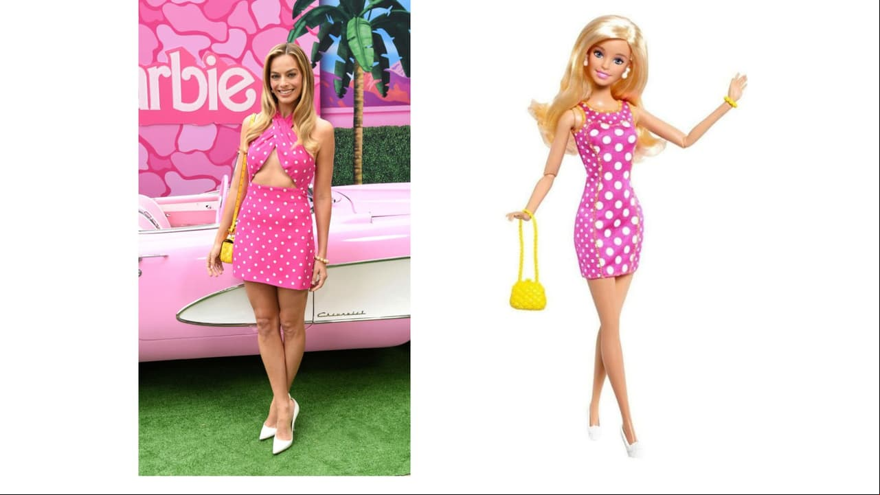 Margot Robbie se viste como la muñeca Barbie