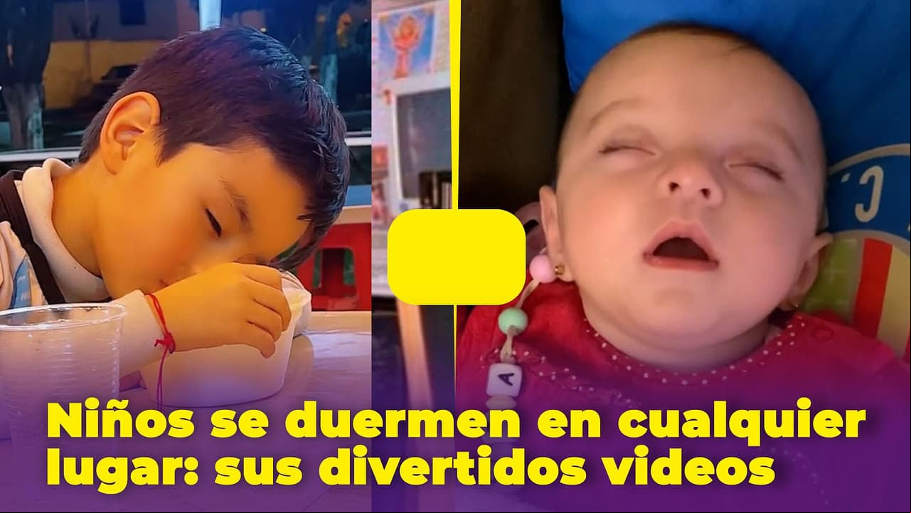 Niños latinos demuestran que pueden dormir en cualquier lugar: hasta en las sillas de una fiesta