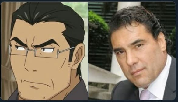Eduardo Yañez en anime sigue siendo un galán. Daisuke Kōsaka es el personaje de animación japonesa quien es un padre sobreprotector.