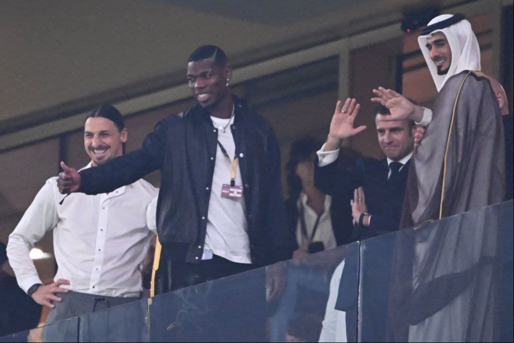 Pogba y Zlatan disfrutan el partido de la final de la Copa del Mundo de Qatar 2022