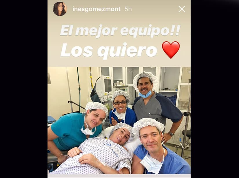 Inés felicita a los médicos que la atendieron en su parto