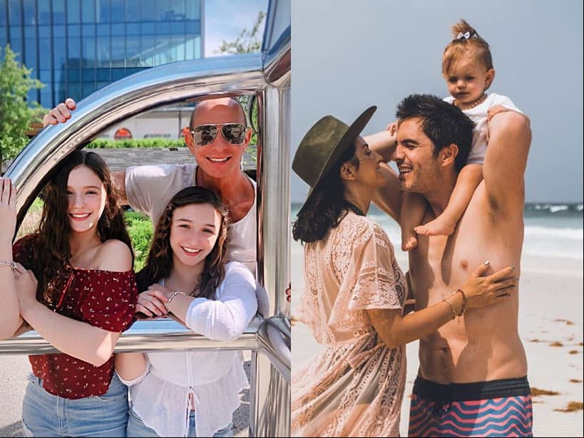 Los famosos utilizaron su perfil de Instagram para dedicar emotivos mensajes en este Día del padre.