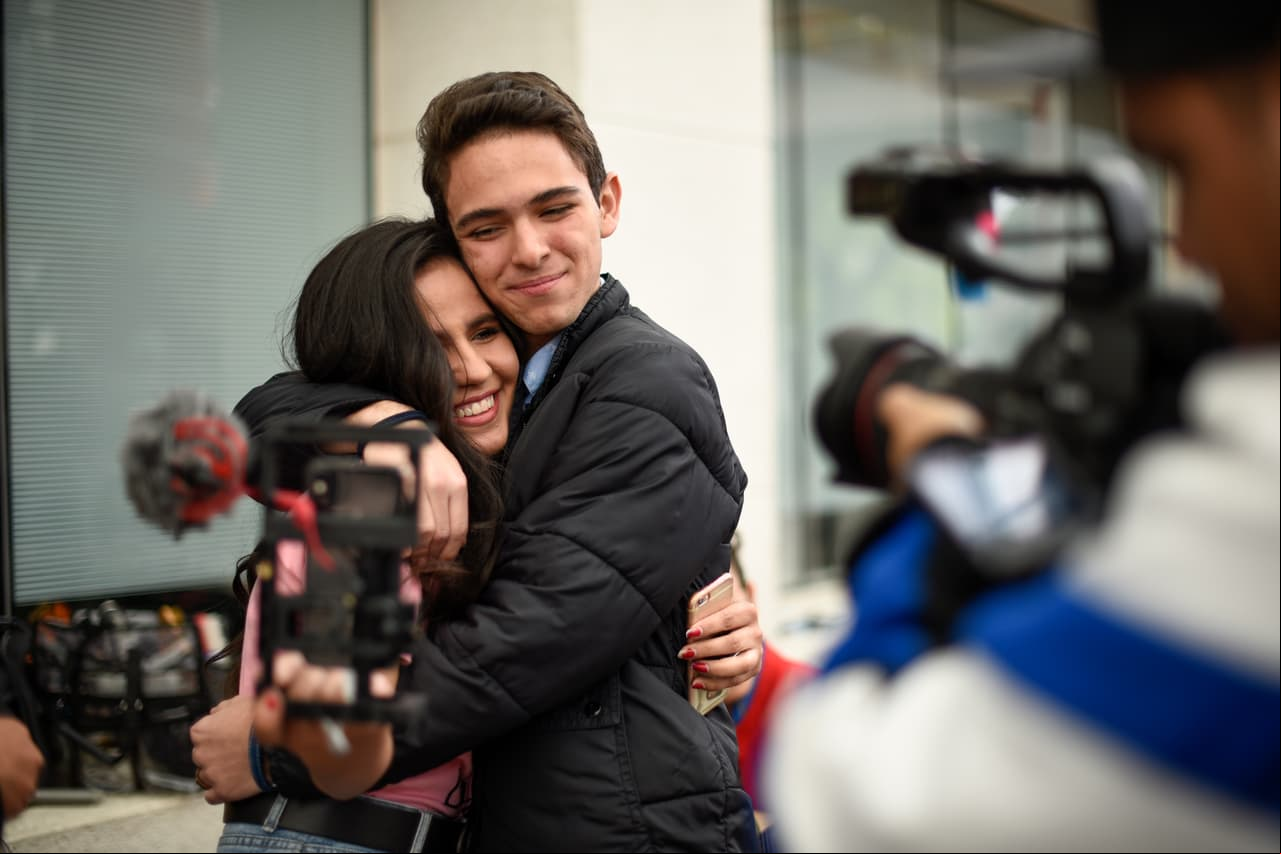 Luego llegó el querido Joaquín Bondoni, quien le dio un fuerte abrazo y agradeció por estar ese día con ellos.