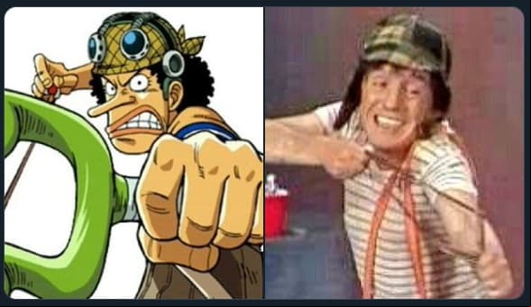 El Chavo del 8 se vería un poco molesto. Usopp es un franco tirador de "One Piece".