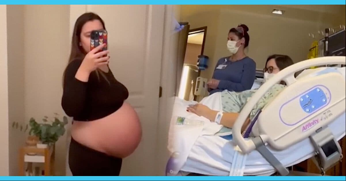 Mujer grababa su pancita de embarazo cuando esto ocurrió
