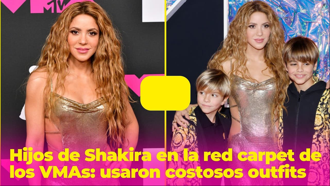 Hijos de Shakira le 'roban cámara' en los VMAs: usaron lujos 'outfits' de Versace