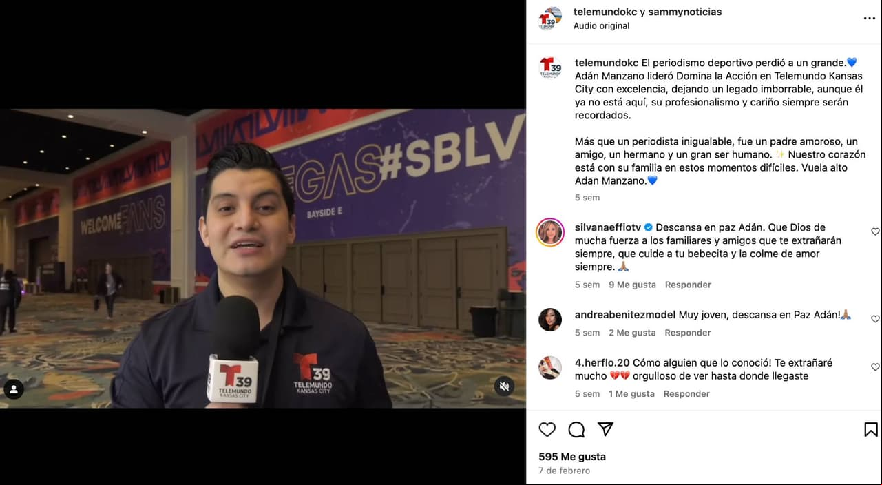 Adan Manzano, periodista deportivo.