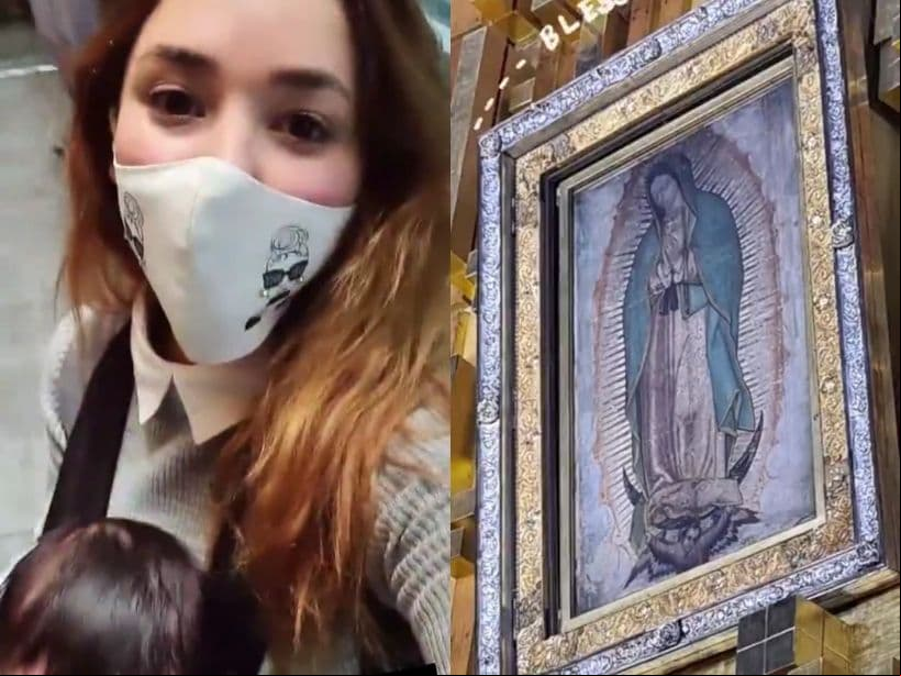 Sherlyn visita la Virgen de Guadalupe con André.