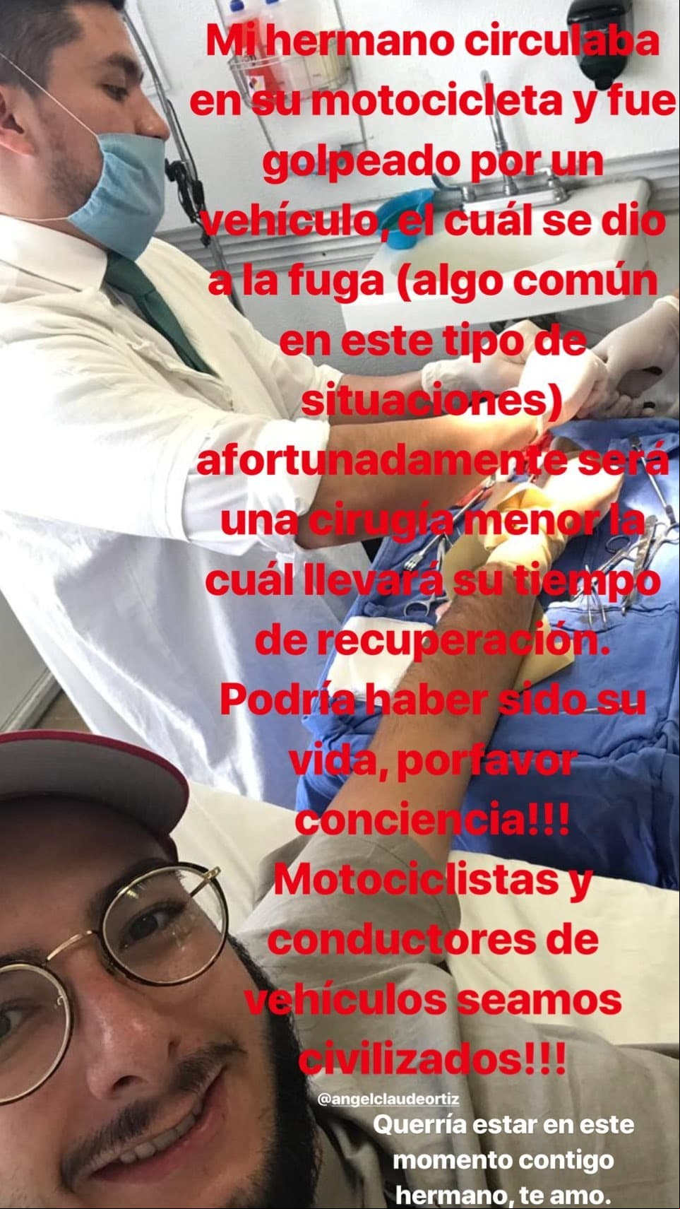 El joven de 24 años de edad circulaba en motocicleta cuando fue golpeado por un vehículo.