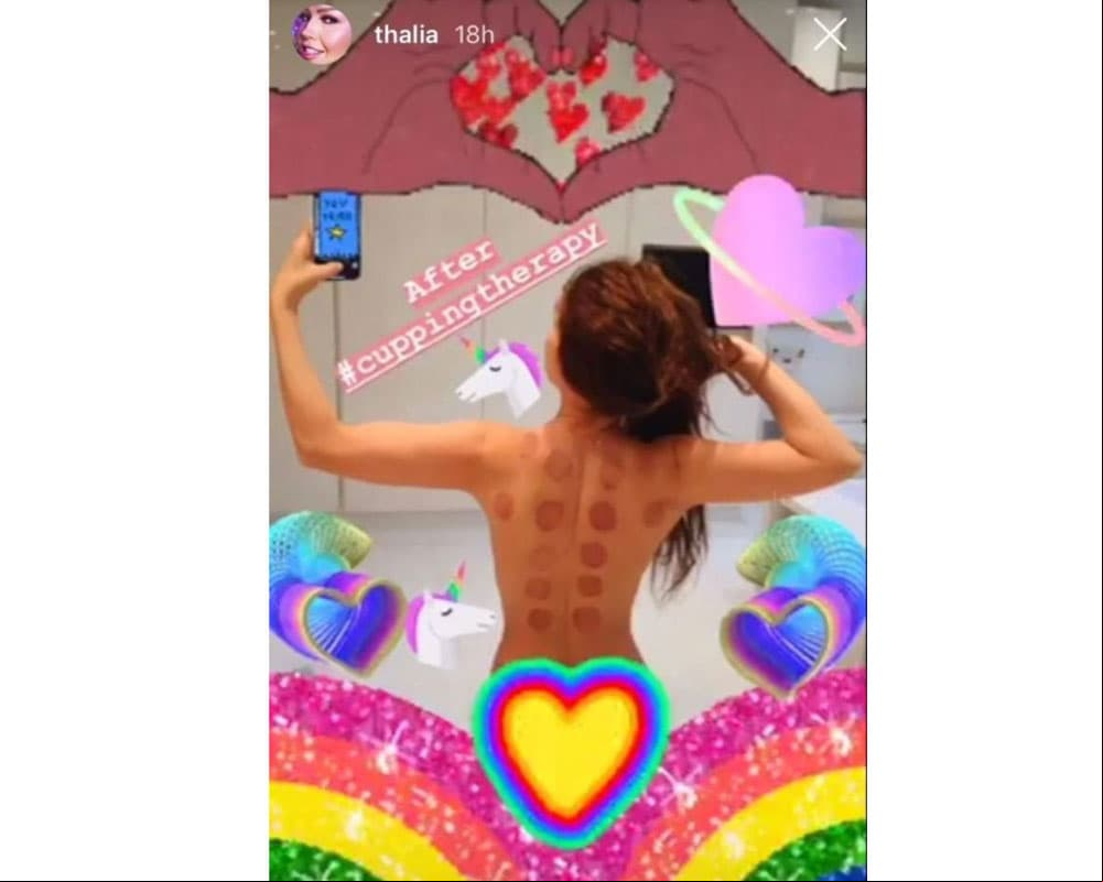 Thalía aparece presume sexy foto semidesnuda en Instagram