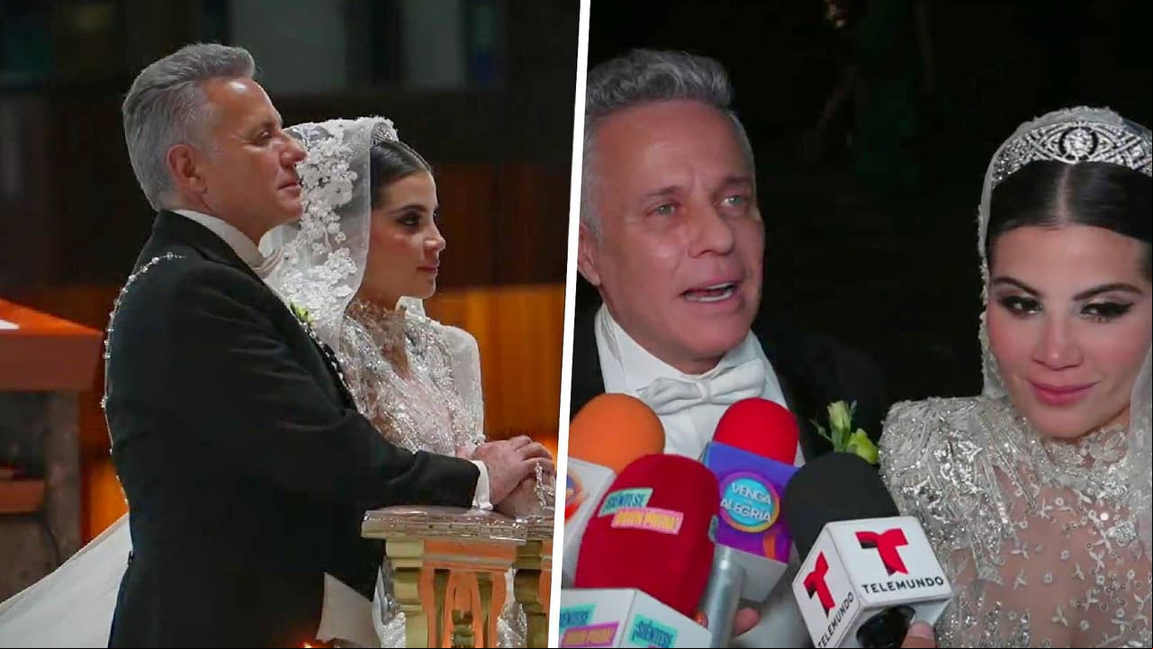 Ilusionados y llenos de bendiciones, Alexis Ayala y Cinthia Aparicio celebraron su boda religiosa