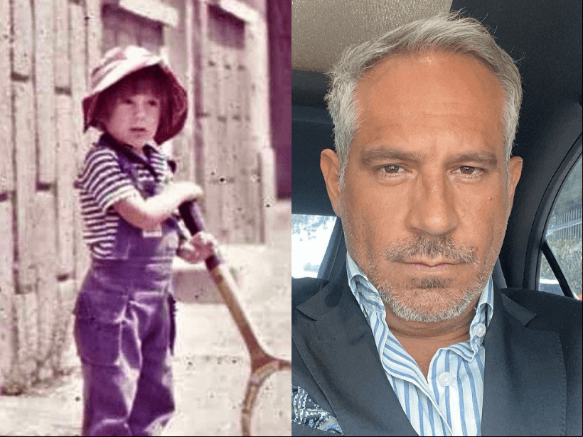 Arath de la Torre luce irreconocible de niño y junto a su tierna foto precisó: “Desde niño dándole al tenis callejero”.