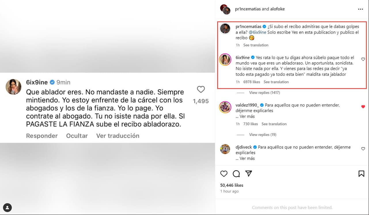 Tekashi desmiente a Alofoke