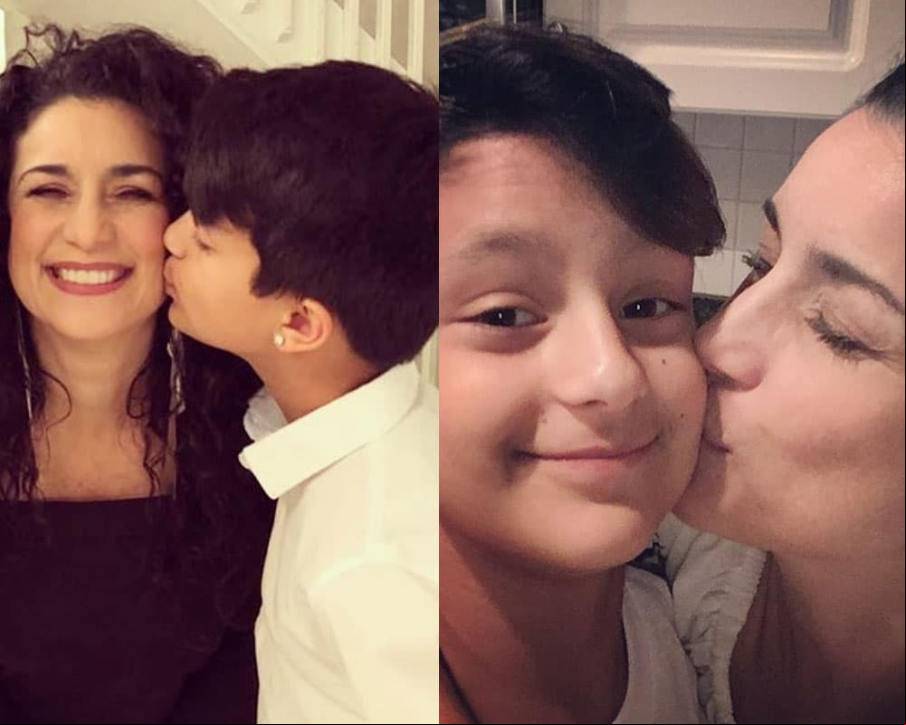 La cantante Karina y su hijo Xander
