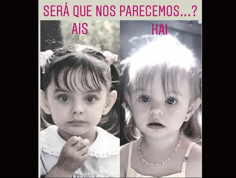 En septiembre de 2019, Aislinn Derbez compartió en sus historias de Instagram una imagen en la que comparó una foto de su infancia con otra de su hija Kailani, quien cumplió 2 años el 25 de febrero de 2020.