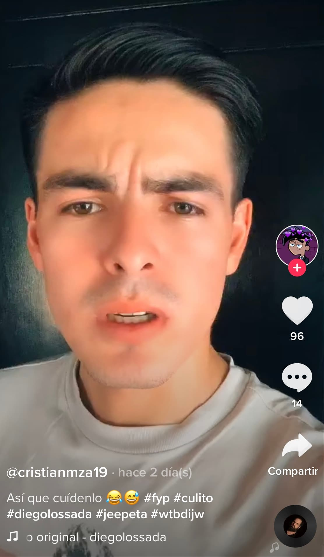 El  Cristian Meza mostró en su perfil de TikTok el comentario que recibió por parte de un seguidor, quien pensó que se trataba del hijo mayor de Eugenio Derbez.