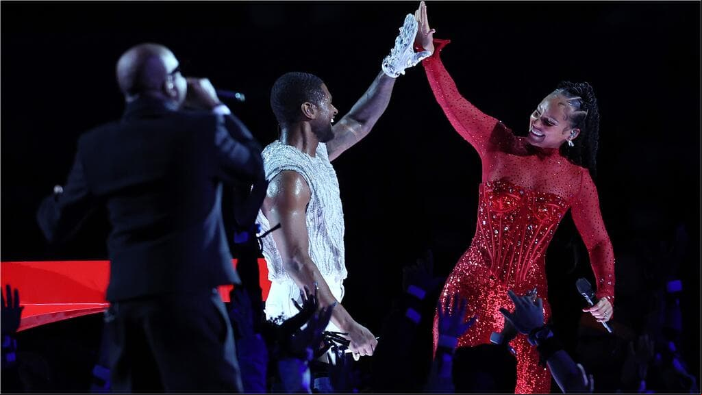 Usher se inspiró en sus colaboraciones para hacer vibrar el Super Bowl 2024.