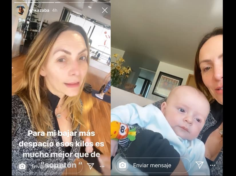 Erika Zaba retomó su rutina de ejercicio