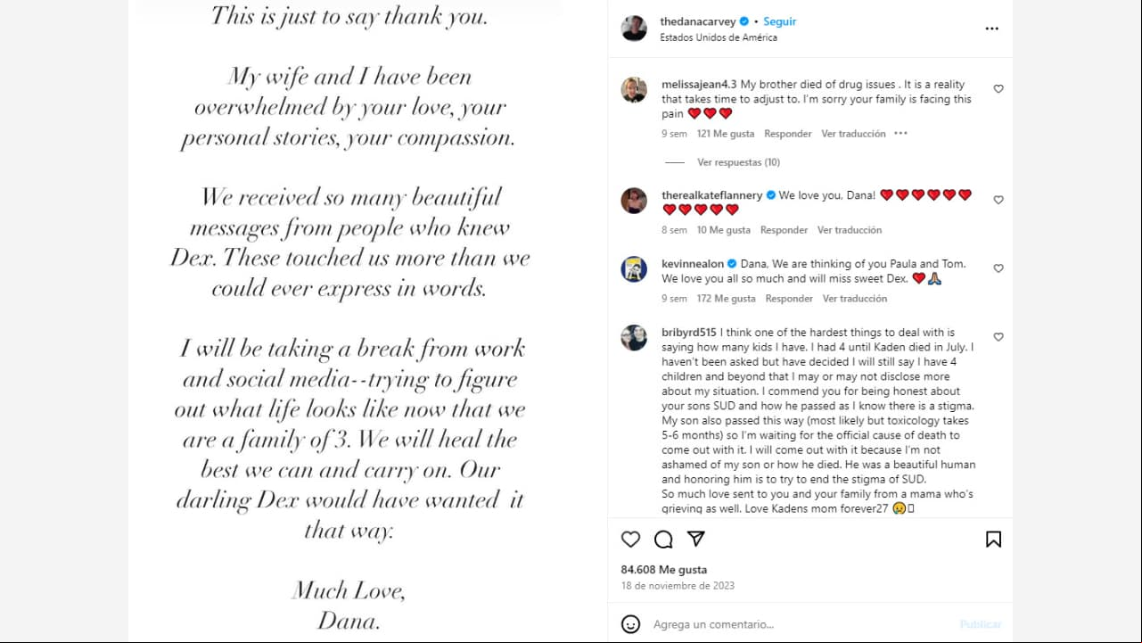 Dana Carvey agradece las muestras de cariño
