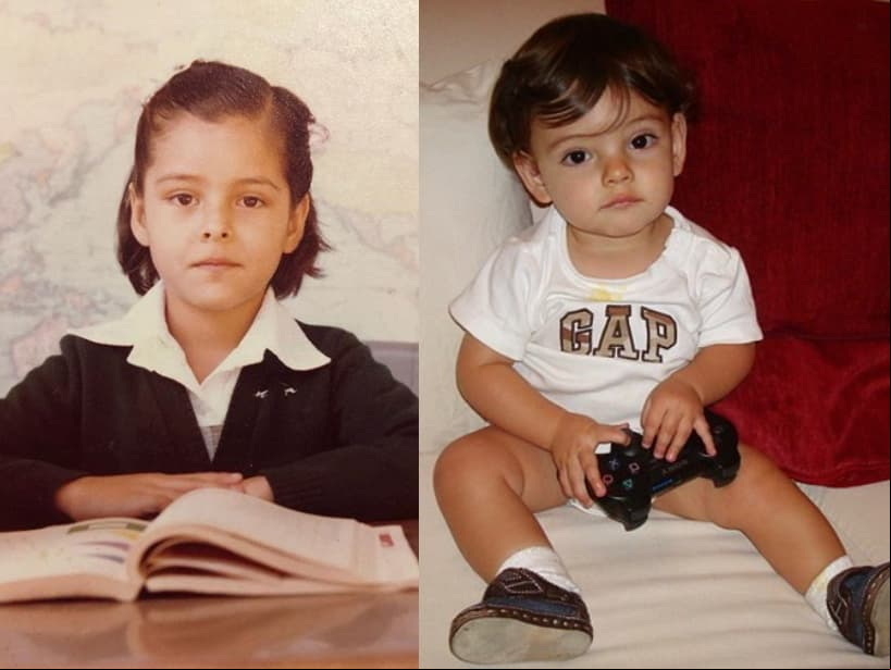 El pasado 24 de marzo, Grettell Valdez publicó una fotografía de su época escolar y sus seguidores destacaron que su hijo Santino es idéntico a ella.