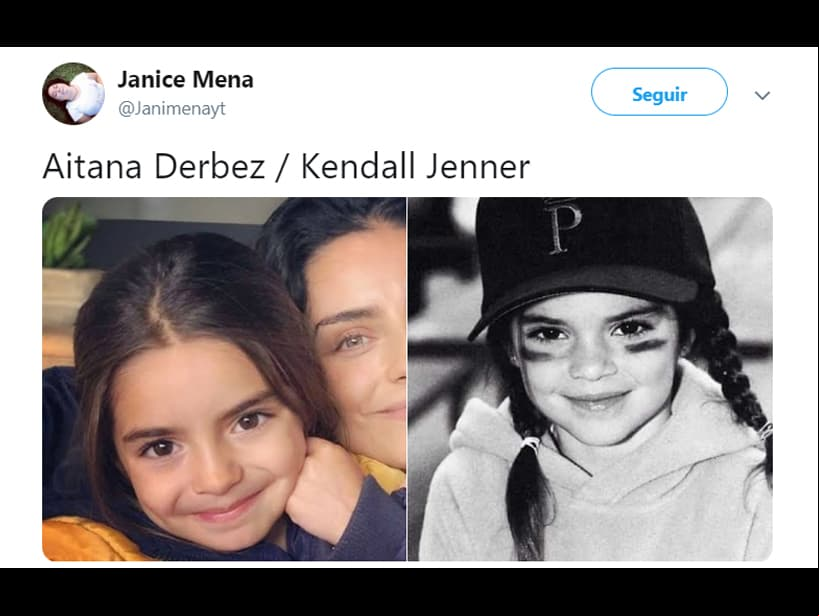 Los s en redes sociales, sobre todo en Twitter, se percataron del parecido que existe entre la niña, de 5 años, con la modelo Kendall Jenner, quien es media hermana de Kim Kardashian.