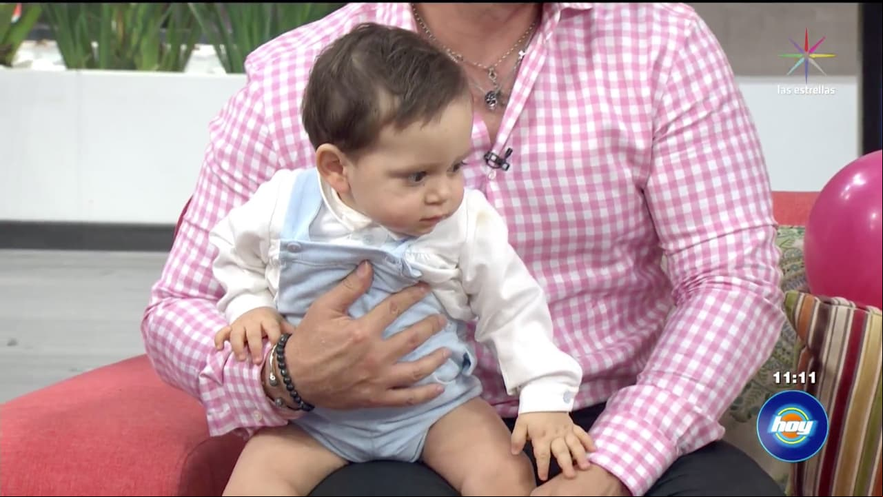 Y claro, la visita súper especial de su pequeño nieto José Julián.