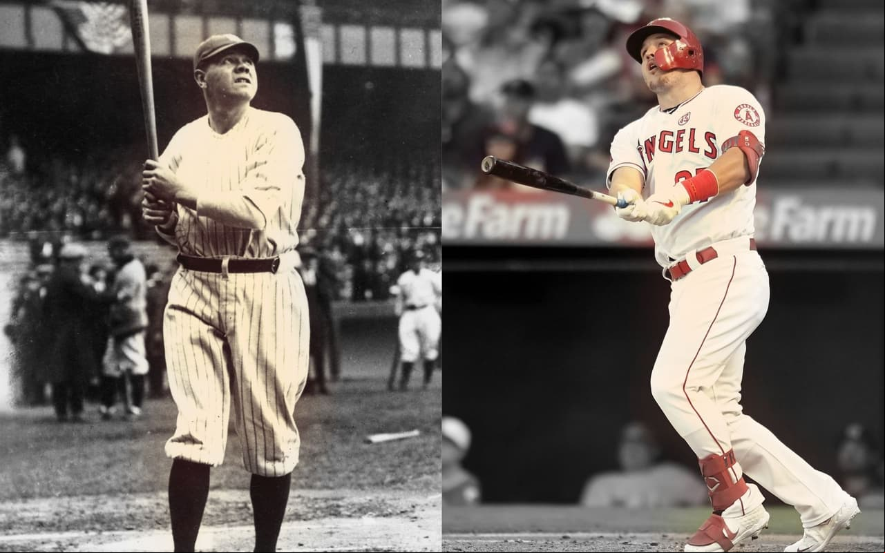 Leyendas vs. Presente: Babe Ruth y Mike Trout