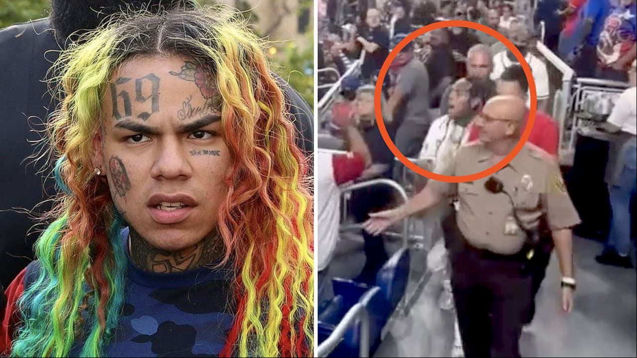 Policías sacan de un partido de béisbol a Tekashi por estar en estado inconveniente