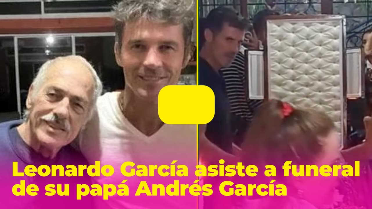Leonardo, hijo de Andrés García, hizo a un lado los problemas con Margarita Portillo y fue al funeral