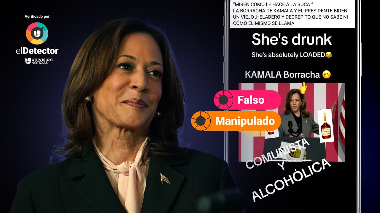 Ese video NO muestra a Kamala Harris “borracha”: la grabación está manipulada 