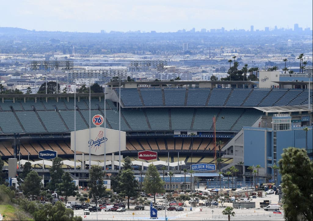 Vista panorámica del estadio de los Dodger.