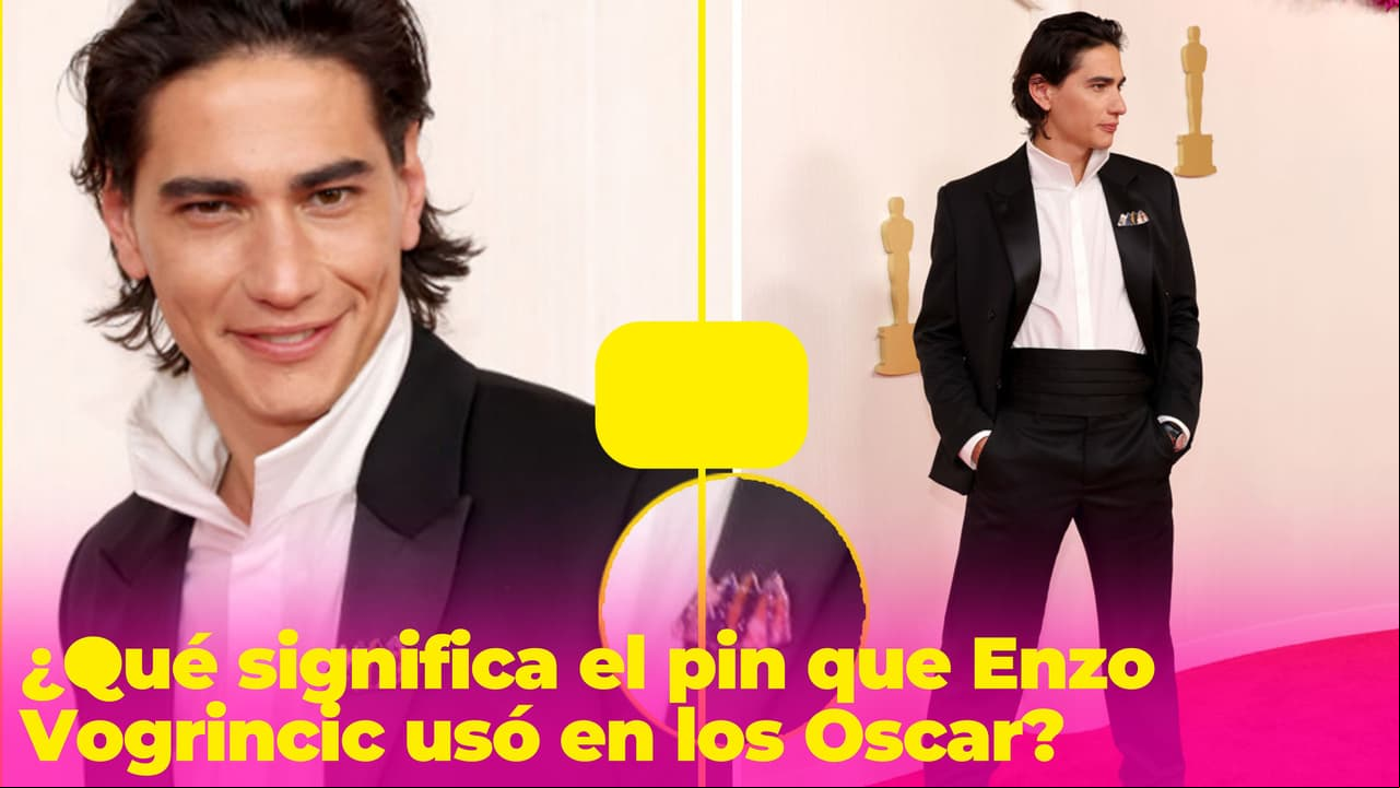 El significado del pin que Enzo Vogrincic lució en la alfombra roja de los Premios Oscar