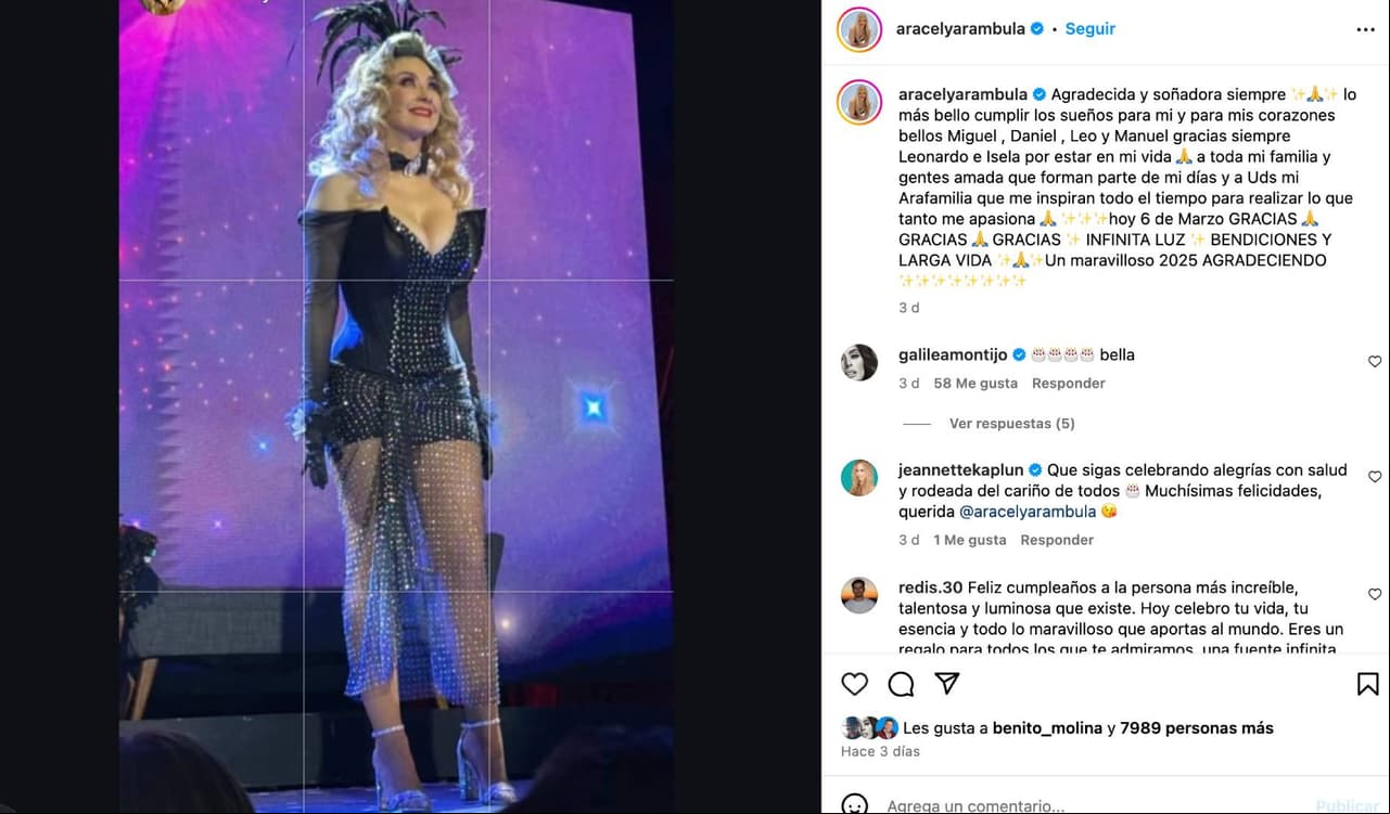 Actriz y cantante, Aracely Arámbula.