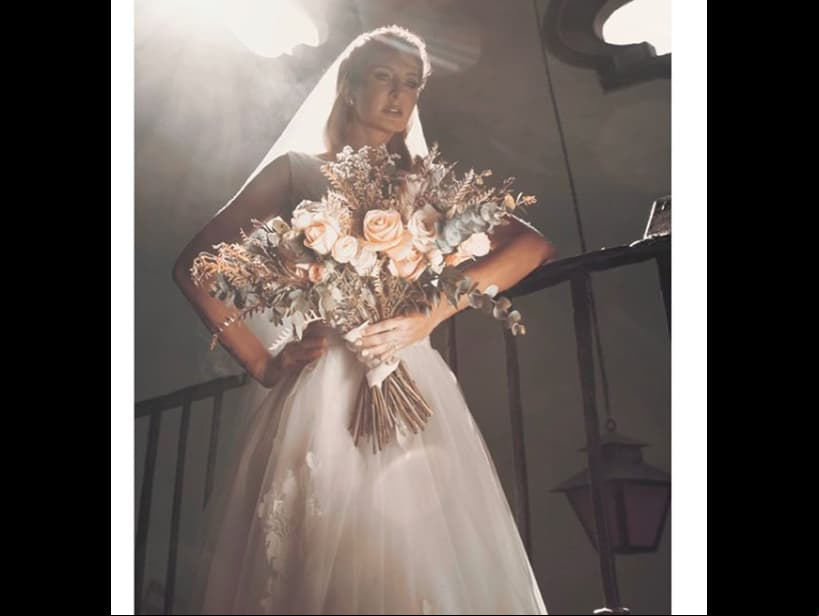 Geraldine Bazán posa para una revista de bodas