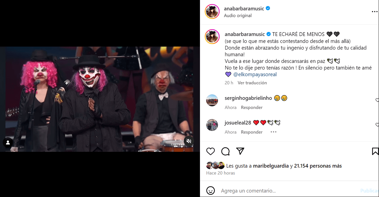 Ana Bárbara está de luto y se despide casi entre lágrimas