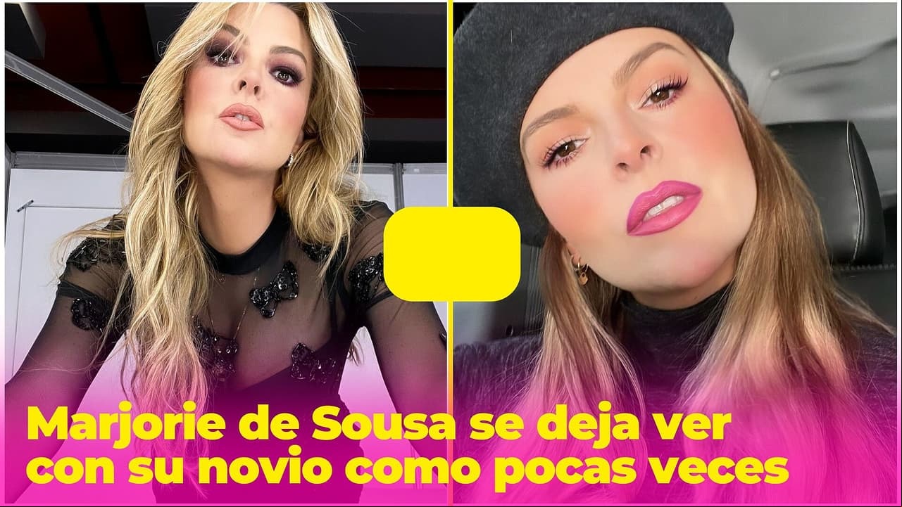 Marjorie de Sousa se deja ver con su novio como pocas veces en romántico momento desde la piscina