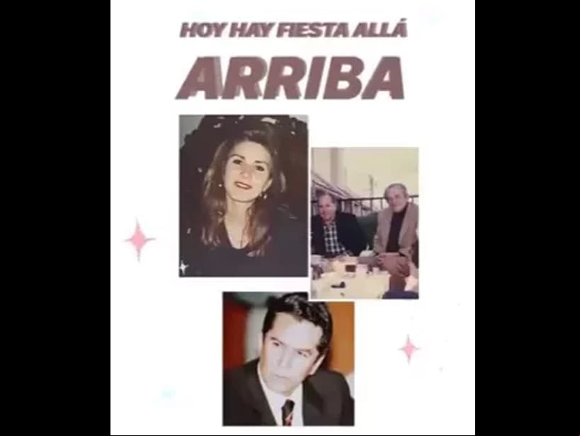 Finalmente, Nicole publicó una imagen en la que aparece su madre y su abuelo, en la cual colocó: “Hoy hay fiesta allá arriba”.