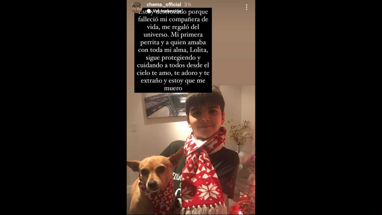 Hijo de Ana Bárbara enfrenta la muerte de 'su compañera de vida', así la despide