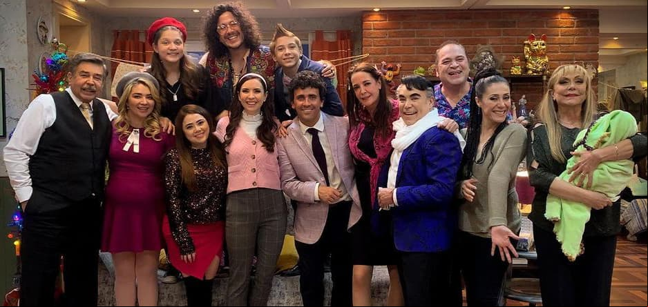 Una familia de diez en año nuevo