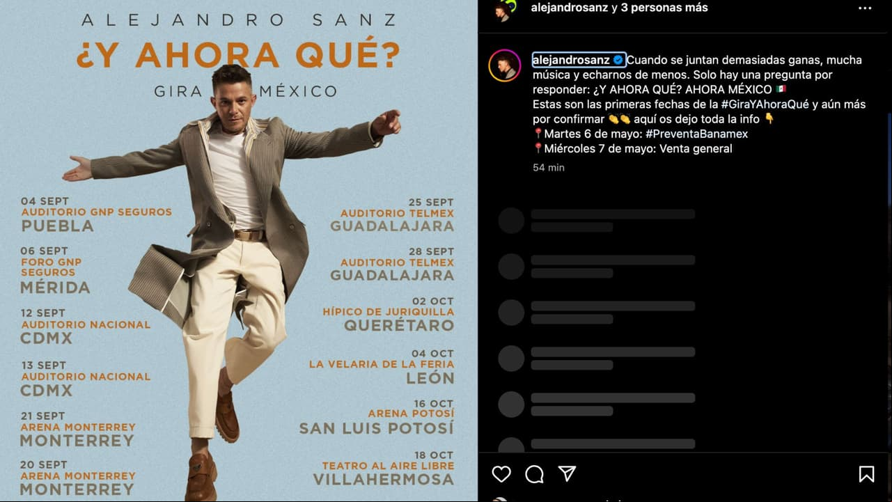 El español eligió a México para iniciar su gira '¿Y Ahora Qué?'