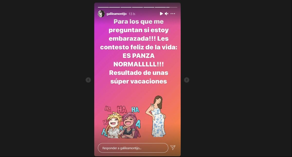 Galilea Montijo acaba con rumores de embarazo.