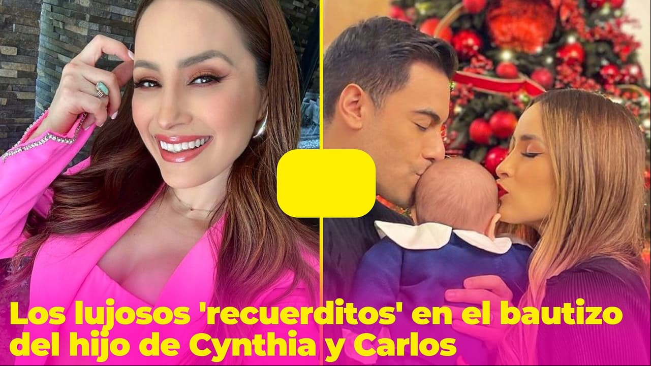 Carlos Rivera y Cynthia dieron lujosos 'recuerditos' en el bautizo de su hijo: joyeros, mezcal y más
