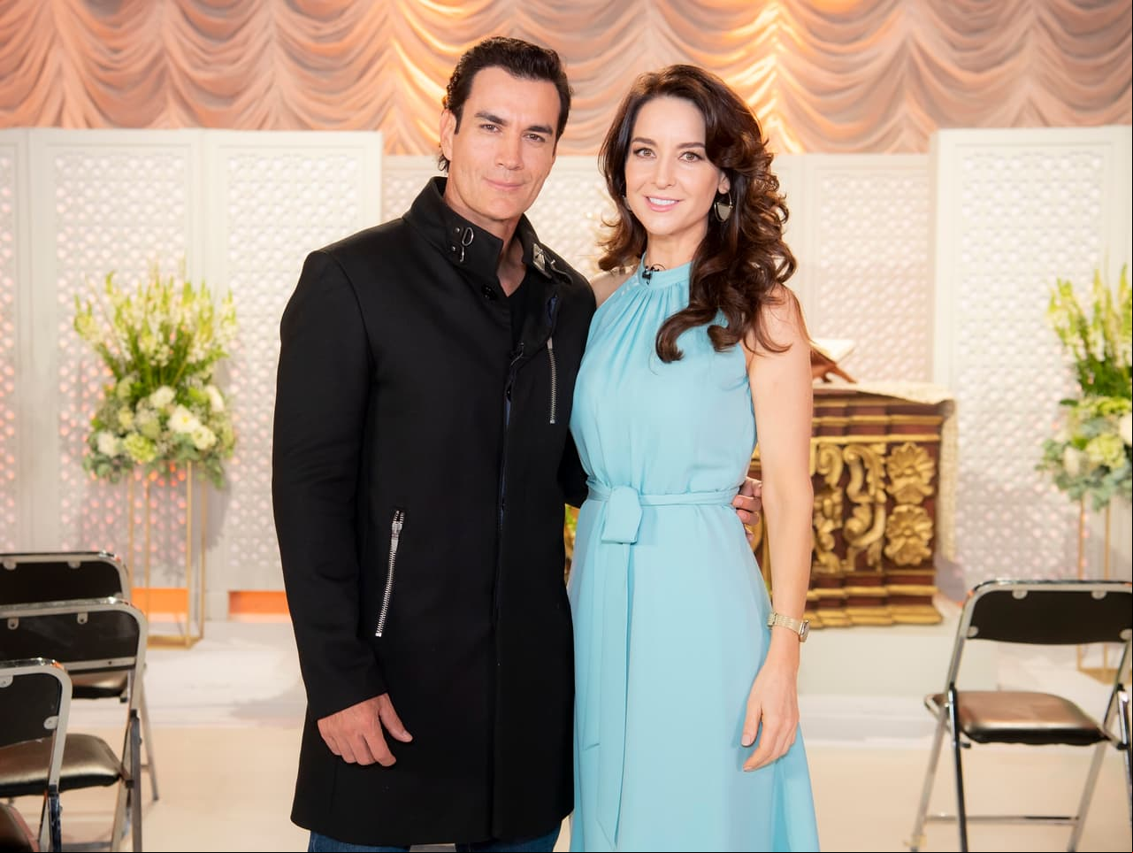 David Zepeda y Susana González; juntos en misa por inicio de grabaciones de Mi Fortuna es Amarte