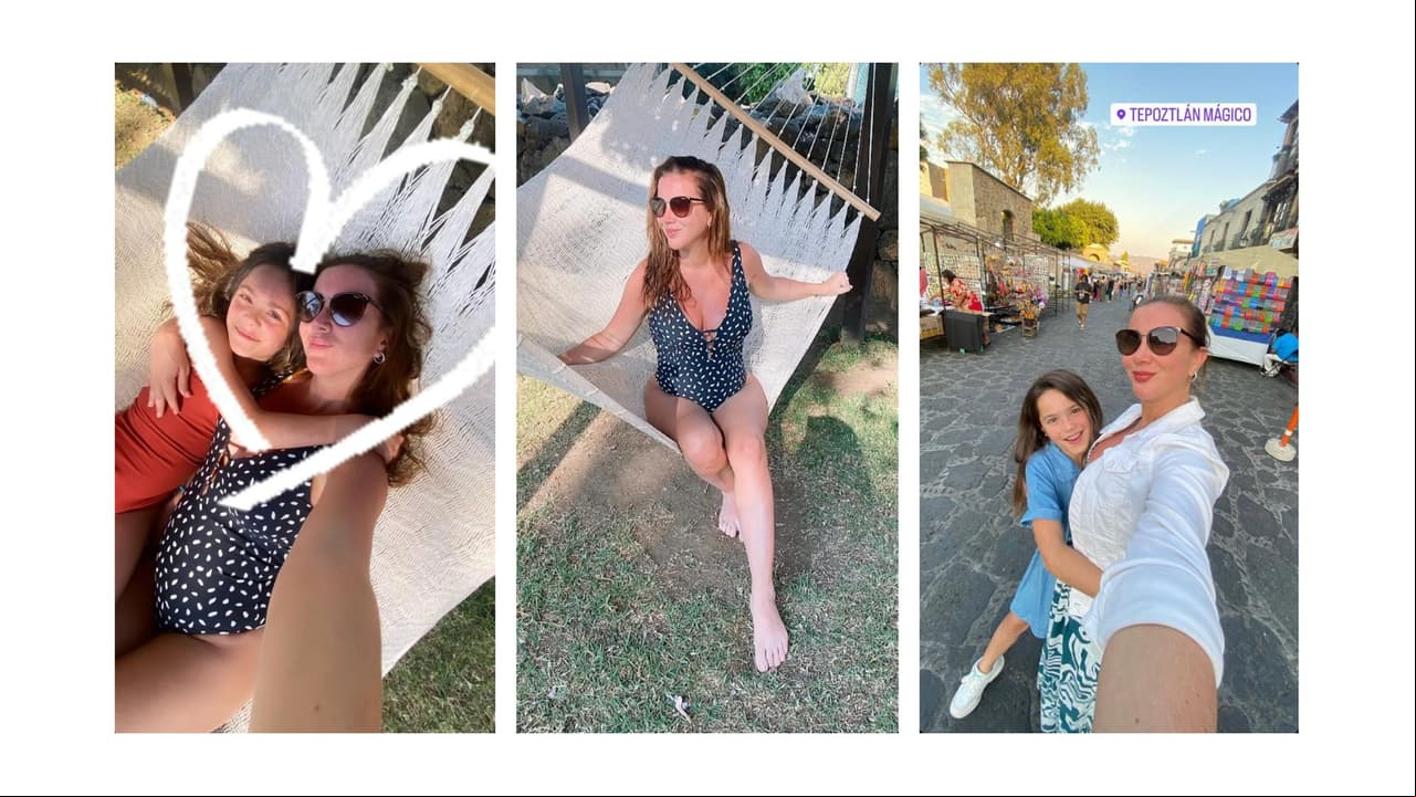 Mariazel visitó Tepoztlán, Morelos, con su hija Laia.
