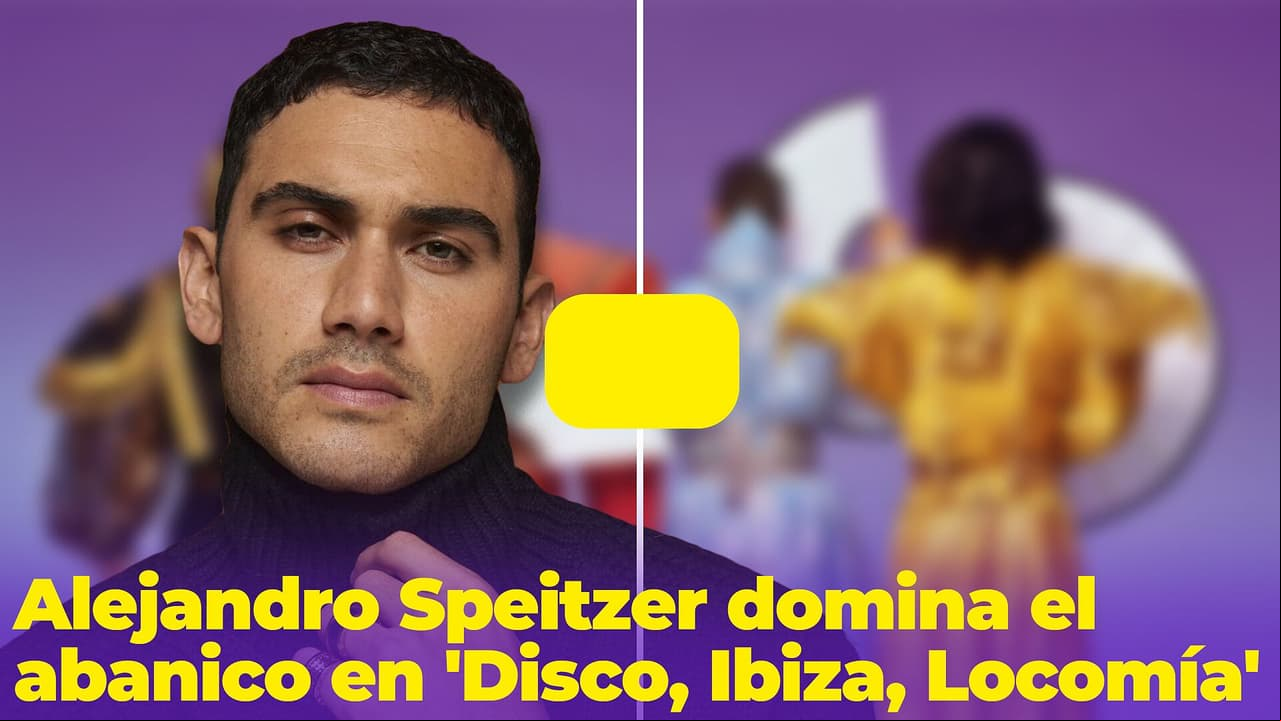 Alejandro Speitzer domina el abanico en la cinta 'Disco, Ibiza, Locomía': así luce con look ochentero