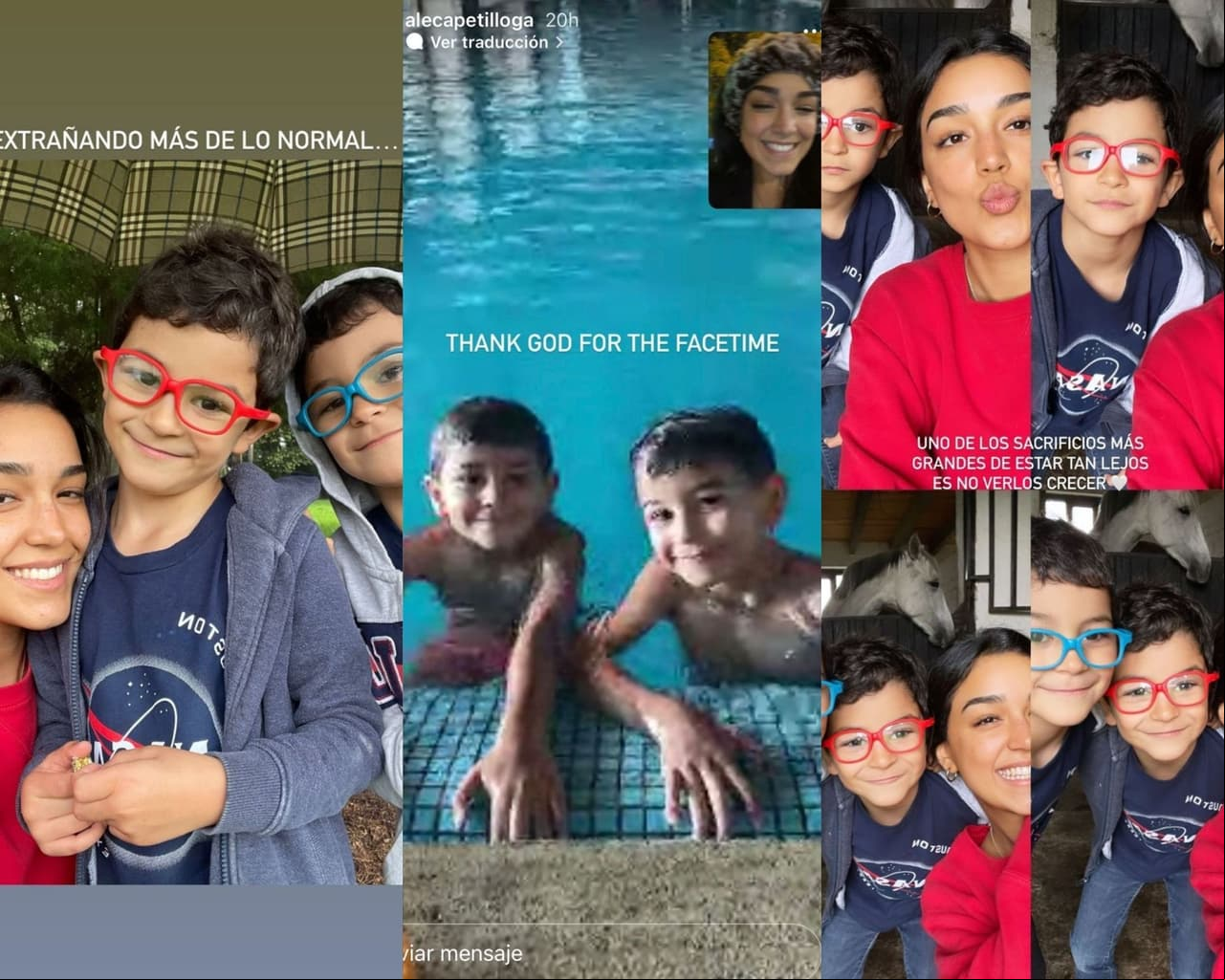 Ale Capetillo se llenó de nostalgia al ver a sus hermanitos Manuel y Daniel.